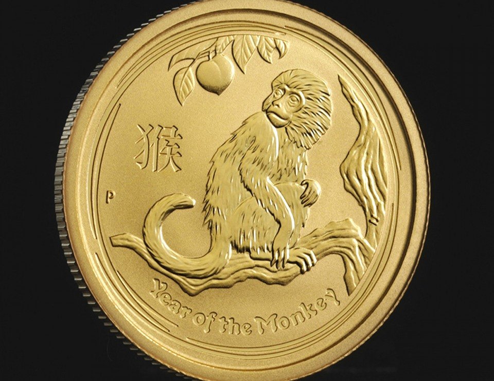 Монета с изображением обезьяны